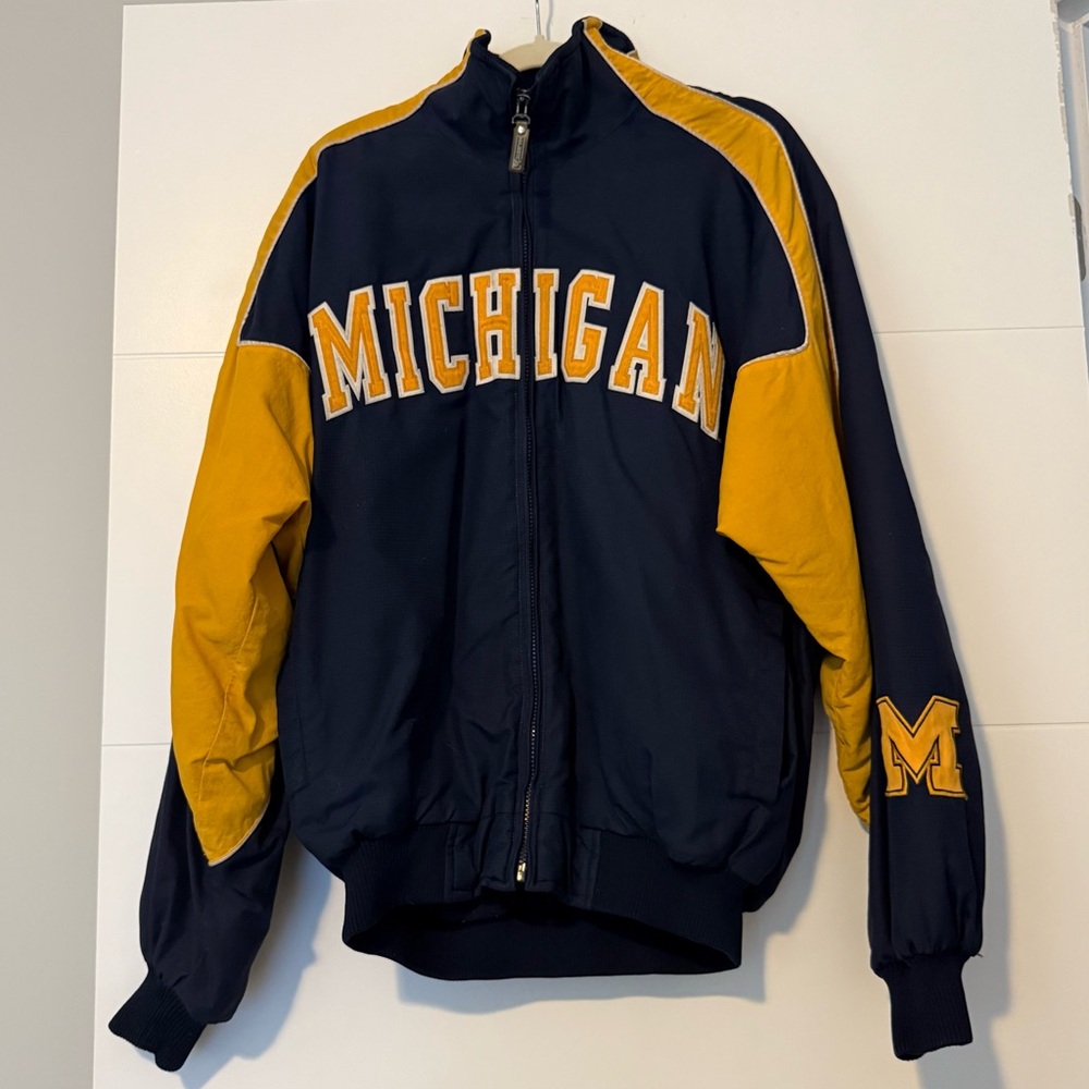 Vintage University of Michigan Oversized Bomber Jacket